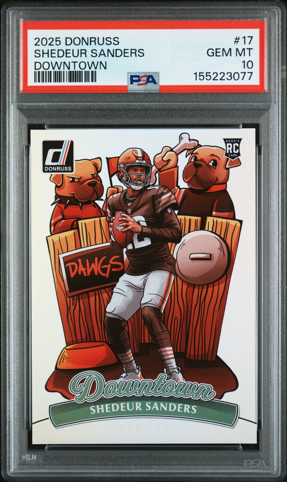 2025 Panini Donruss Downtown #17 Shedeur Sanders PSA 10