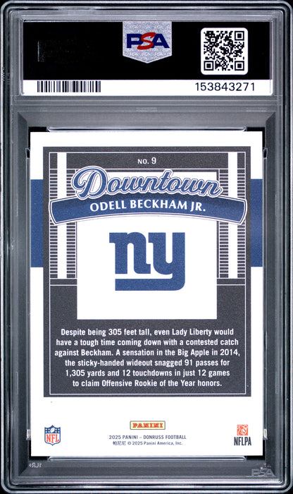 2025 Panini Donruss Downtown Horizontal #9 Odell Beckham Jr. PSA 9