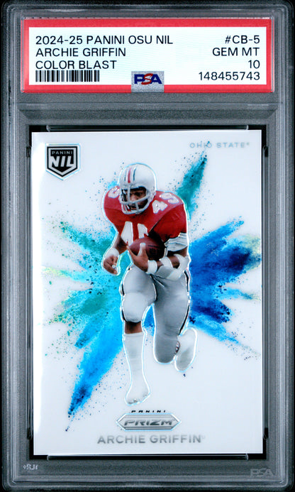 Archie Griffin 2024 Panini The Ohio State University Nil Color Blast #CB-5 PSA 10