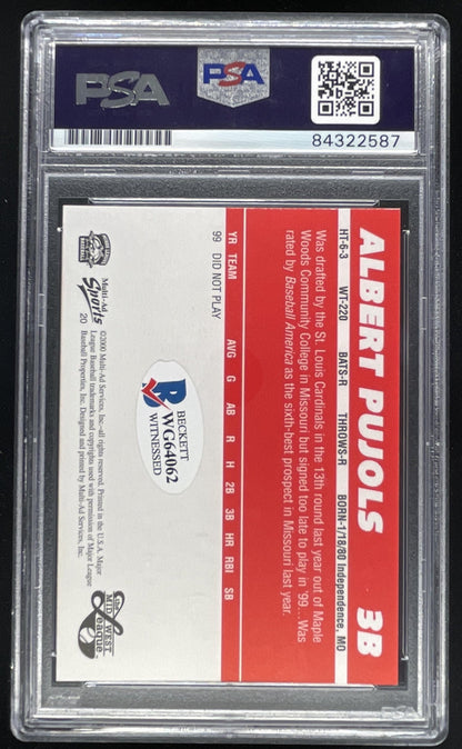 2000 Multi-AD Autographed #3B ALBERT PUJOLS Auto PSA Authentic Autograph