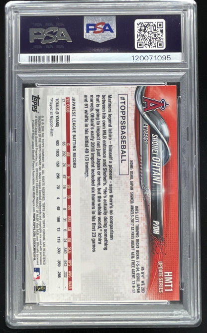 2018 Topps Chrome Update #HMT1 Shohei Ohtani RC PSA 10