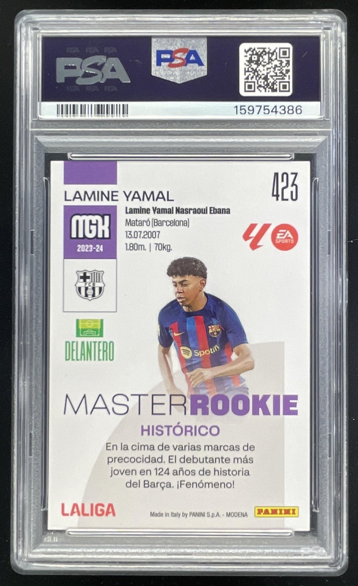 2023 Panini Megacracks LaLiga EA Sports #423 Lamine Yamal RC PSA 9