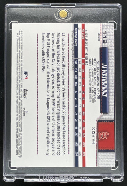 2026 Topps Chrome Lightboard Logo Refractor #119 JJ Wetherholt RC