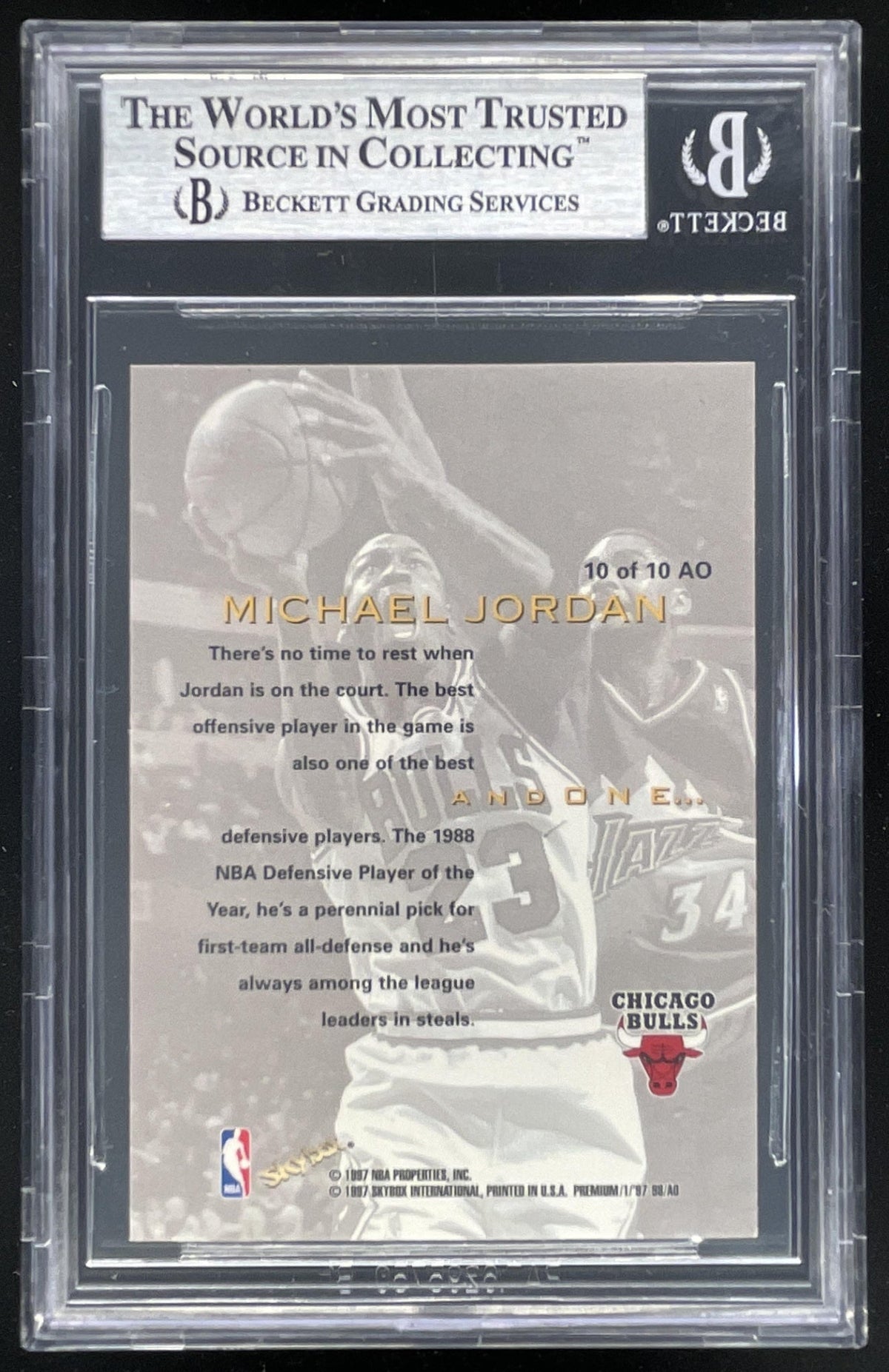 1997-98 Skybox Premium And One Inside #10 AO Michael Jordan BGS 9