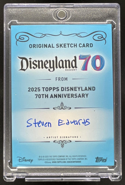 2026 Topps Disneyland 70th Anniversary Sketch King Mickey Steven Edwards 1/1