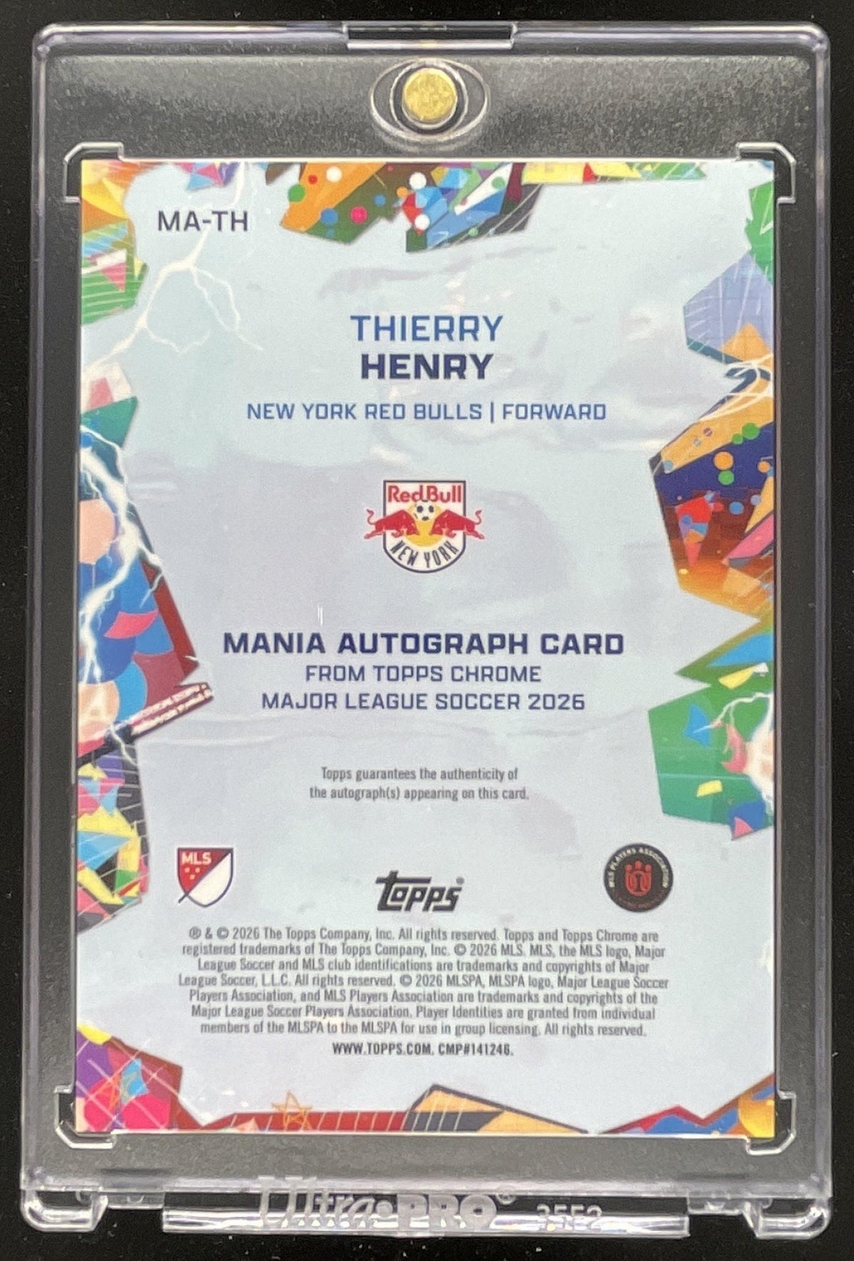 2026 Topps Chrome MLS Mania Autograph #MA-TH Thierry Henry Auto /15