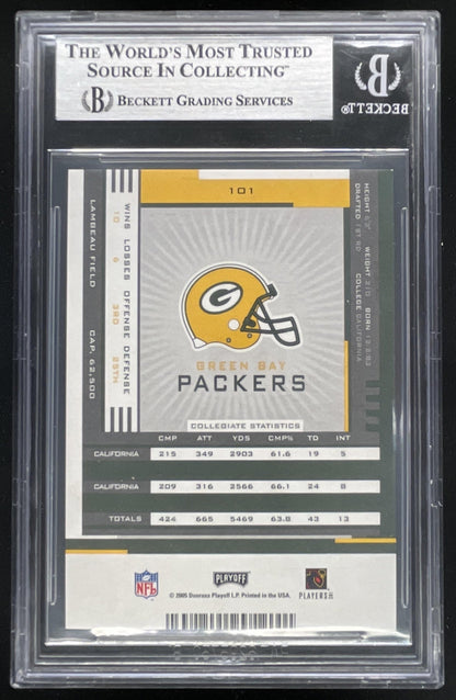 2005 Playoff Contenders #101 Aaron Rodgers RC Auto BGS 9