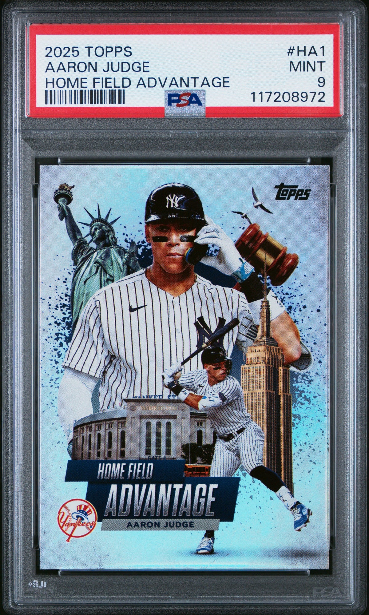 Aaron Judge 2025 Topps Home Field Advantage SSP PSA 9