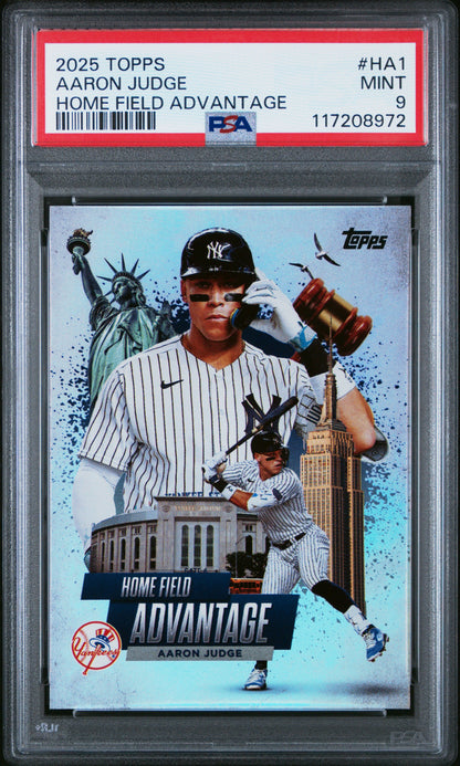 Aaron Judge 2025 Topps Home Field Advantage SSP PSA 9