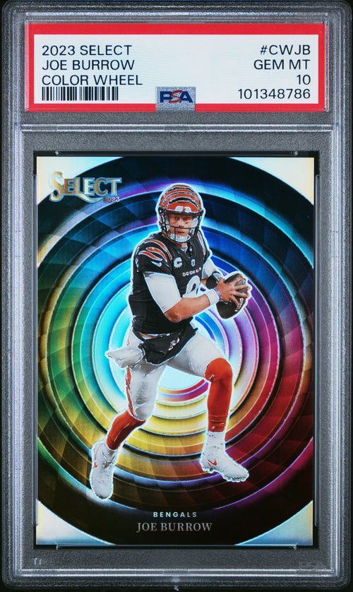 Joe Burrow 2023 Panini Select Color Wheel #CWJB PSA 10