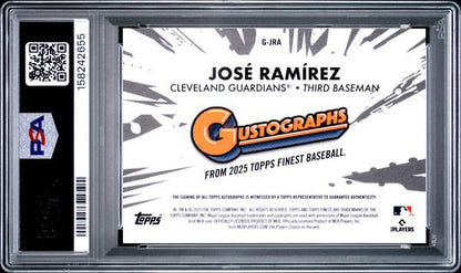 Jose Ramirez 2025 Topps Finest Gustographs 17/25 #GJRA PSA 10