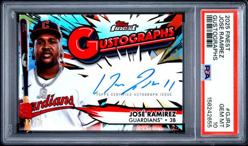 Jose Ramirez 2025 Topps Finest Gustographs 17/25 #GJRA PSA 10