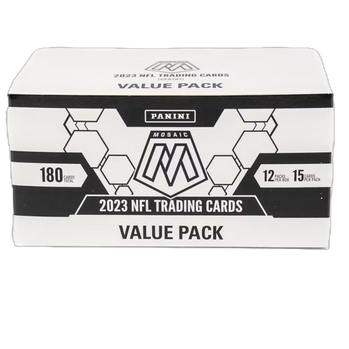 2023 Panini Mosaic Football Jumbo Value 12-Pack Box (No Plastic Wrap)