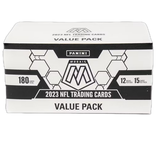 2023 Panini Mosaic Football Jumbo Value 12-Pack Box (No Plastic Wrap)