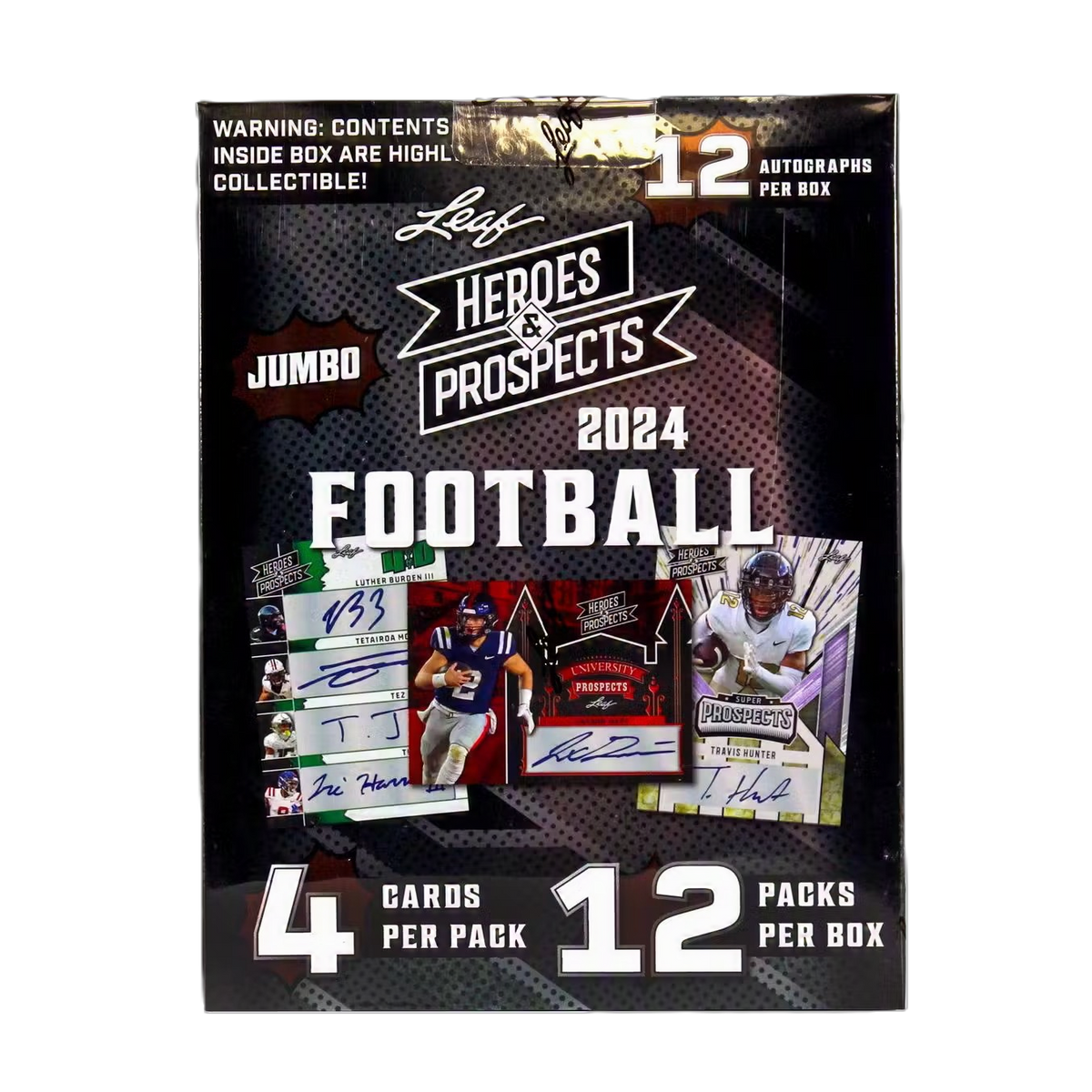 2024 Leaf Heroes & Prospects Football Jumbo Box