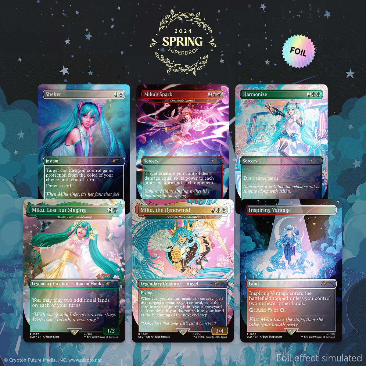 Secret Lair Drop: Secret Lair x Hatsune Miku: Sakura Superstar EN - Rainbow Foil Edition