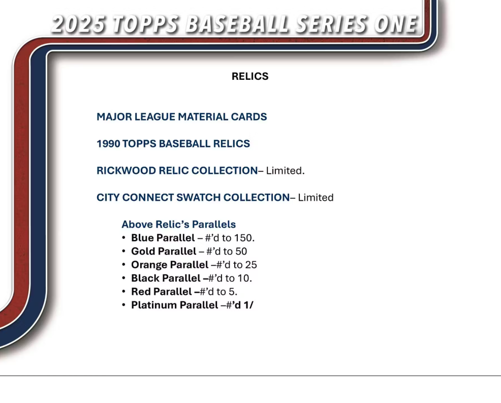 2025 Topps Series 1 Baseball Hobby Jumbo Box