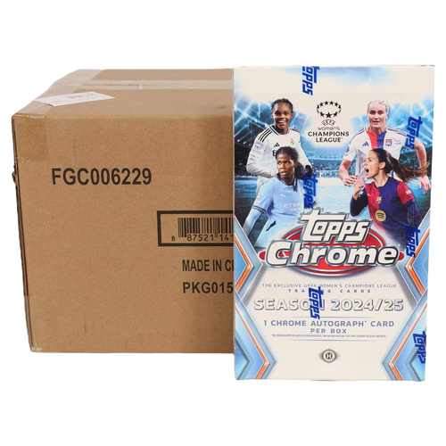 2024/25 Topps Chrome UEFA Women's Champions League Soccer Hobby 12-Box Case