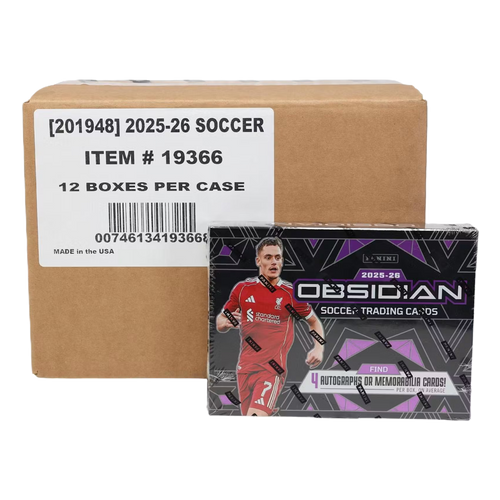 2025/26 Panini Obsidian Soccer Hobby 12-Box Case