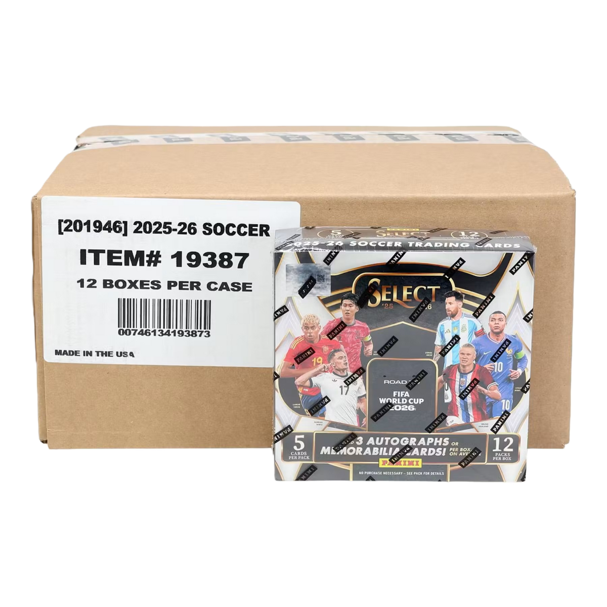 2025/26 Panini Select Road to FIFA World Cup Soccer Hobby 12-Box Case