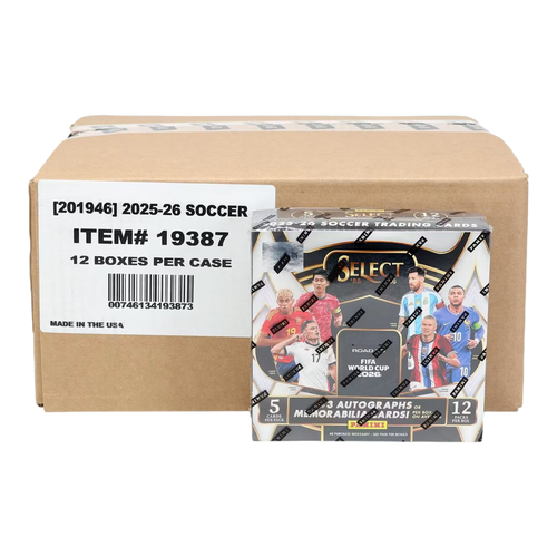 2025/26 Panini Select Road to FIFA World Cup Soccer Hobby 12-Box Case