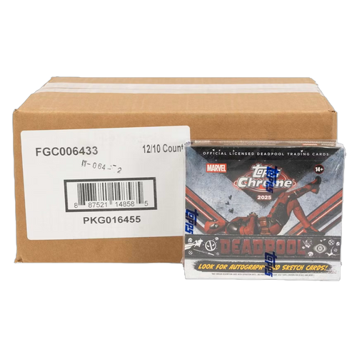 2025 Topps Deadpool Chrome Hobby 12-Box Case