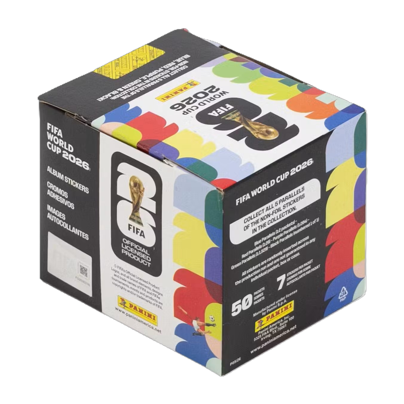 2026 Panini FIFA World Cup Soccer 50-Pack Sticker Box (U.S. Version)