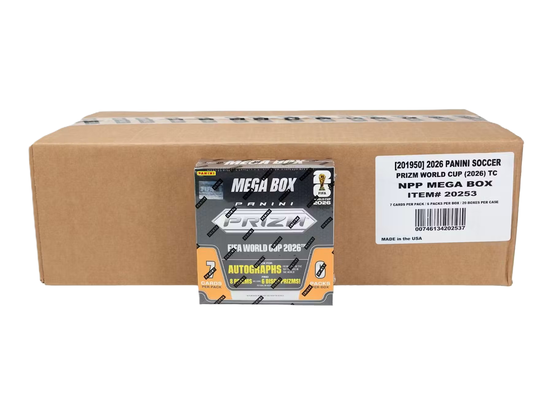 2026 Panini Prizm FIFA World Cup Soccer Mega 20-Box Case