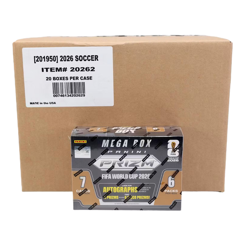 2026 Panini Prizm FIFA World Cup Soccer Hobby Mega 20-Box Case