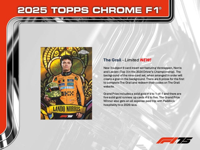 2025 Topps Chrome F1 Formula 1 6-Pack Blaster 40-Box Case (Presell)