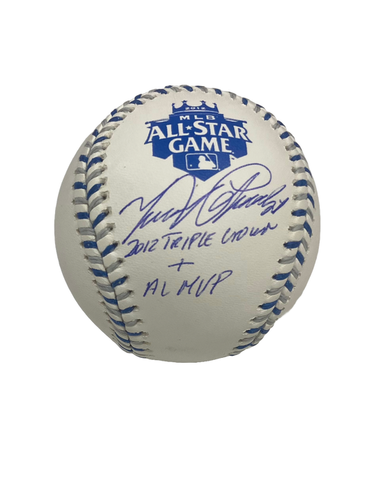 Miguel Cabrera Autographed "2012 Triple Crown + AL MVP" 2012 All Star Game Logo Baseball