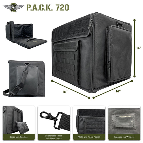 Battle Foam - (720) P.A.C.K. 720 Molle with Magna Rack Sliders Load Out (Black)