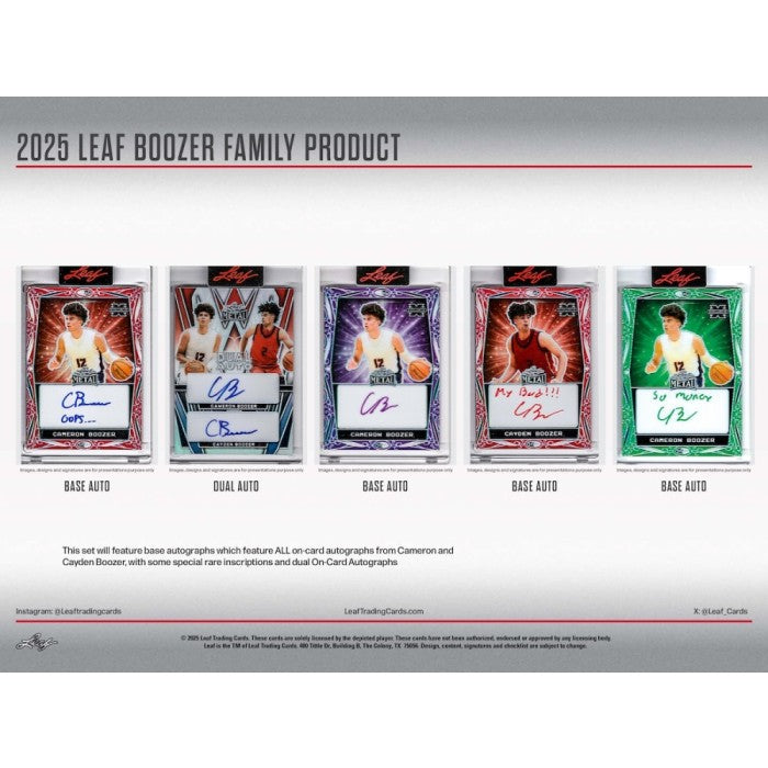 2025 Leaf Boozer Family Basketball Box (Presell)