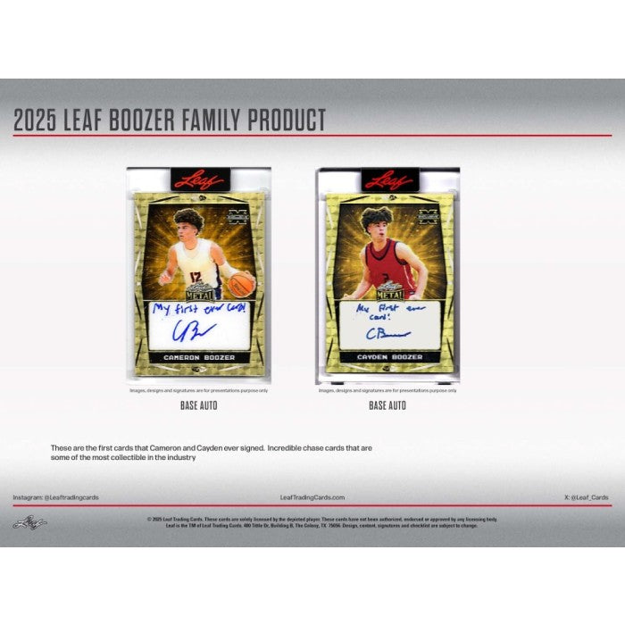 2025 Leaf Boozer Family Basketball Box (Presell)