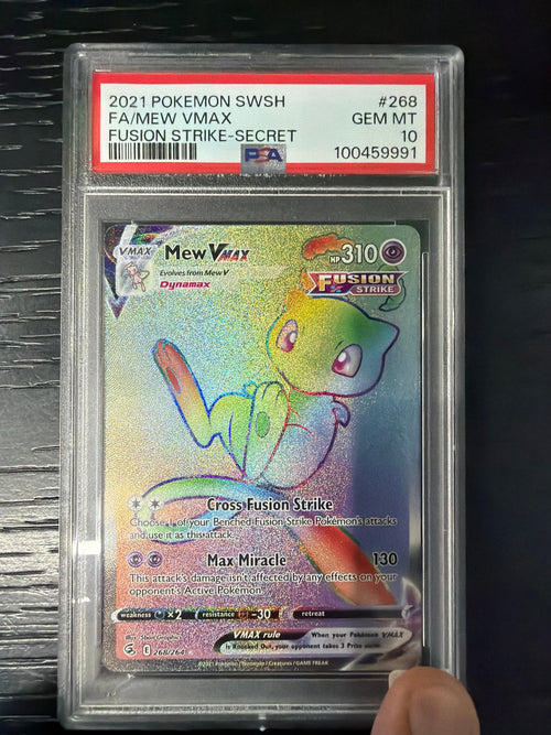 2021 POKEMON SWSH MEW VMAX FUSION STRIKE SECRET #268 PSA GEM MINT 10