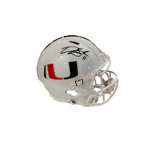 Carson Beck Autographed Miami Hurricanes Authentic Full-Size Helmet