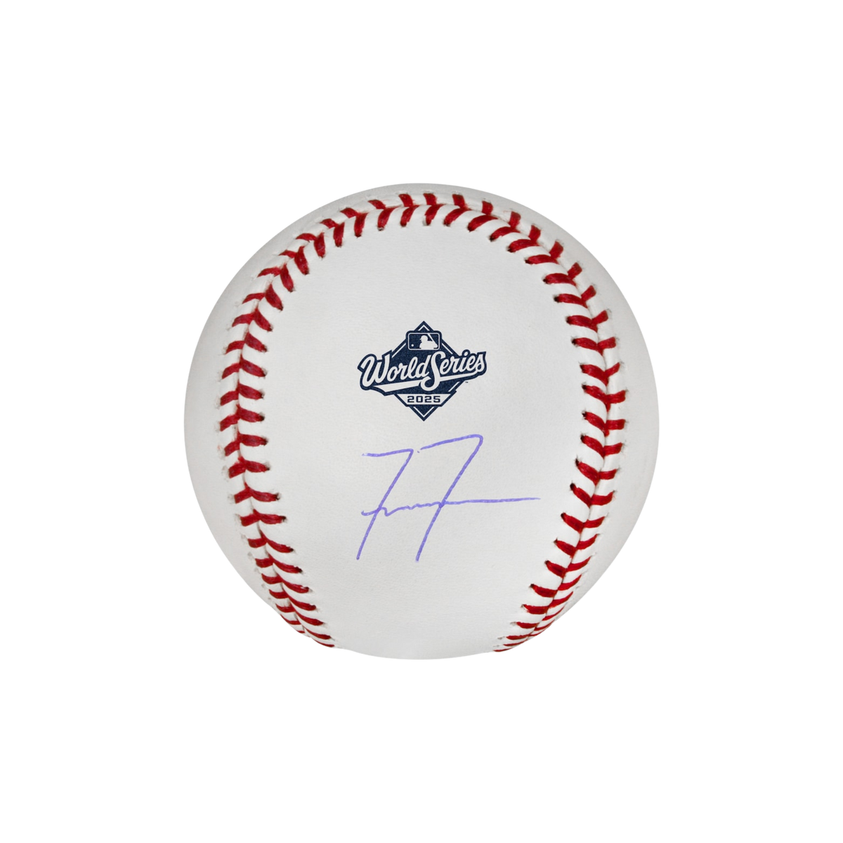 Freddie Freeman Los Angeles Dodgers Autographed 2025 World Series Logo Baseball
