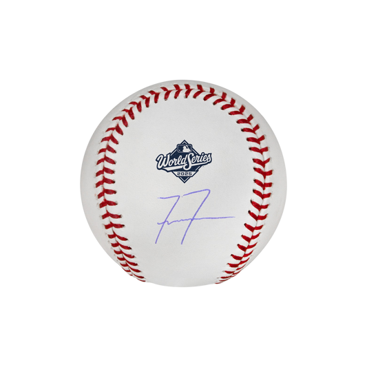 Freddie Freeman Los Angeles Dodgers Autographed 2025 World Series Logo Baseball