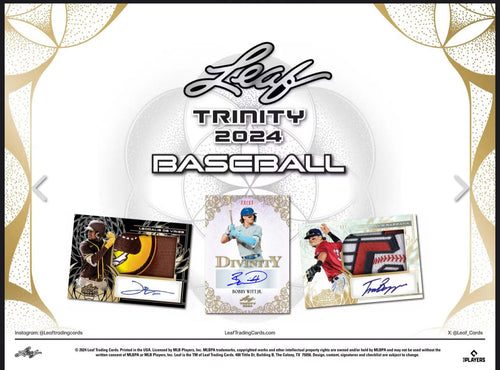 2024 Leaf Trinity Baseball Hobby Box