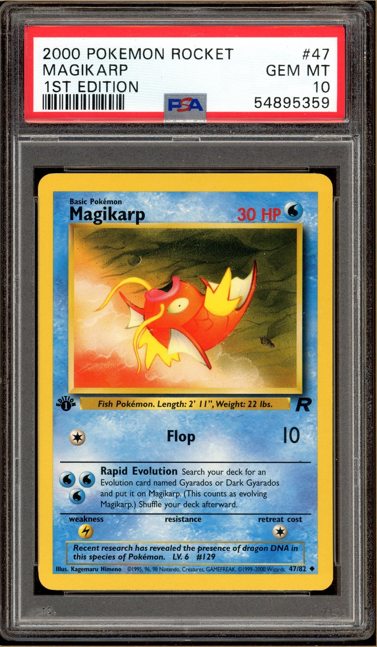 Pokémon - Magikarp - Team Rocket 1st Edition #47 PSA 10
