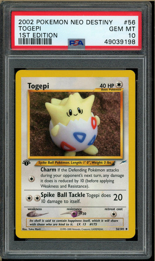 Pokémon - Togepi Neo Destiny 1st Edition #56 PSA 10
