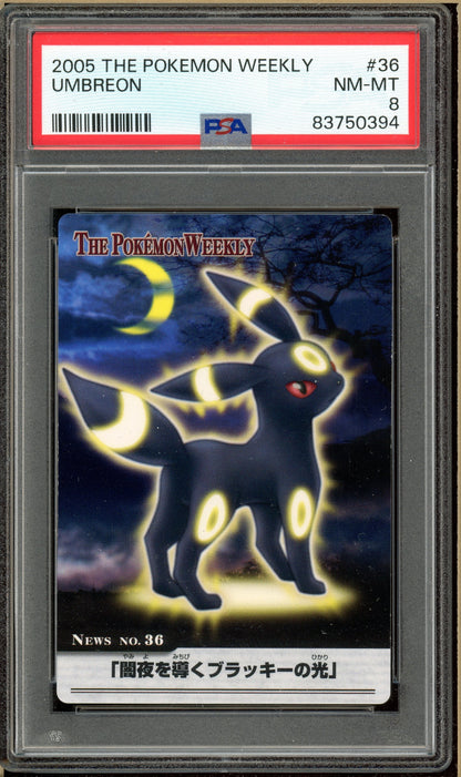 Pokémon - Umbreon, Pokémon Weekly #36 PSA 8