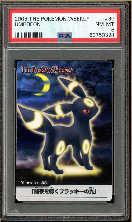 Pokémon - Umbreon, Pokémon Weekly #36 PSA 8