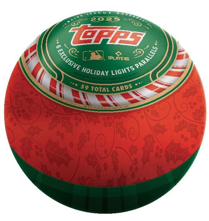 2025 Topps Holiday Baseball Tin 3-Pack Case (set of 5)