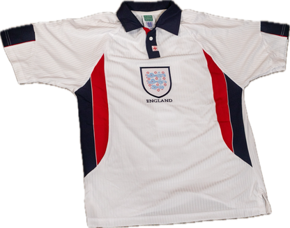 David Beckham Autographed #7 England 1998 Replica Home Jersey