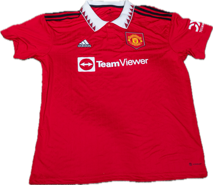 David Beckham Autographed #7 Manchester United 2022-23 Replica Home Jersey