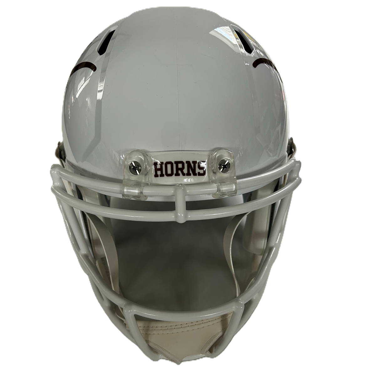 Arch Manning Autographed University of Texas Full-Size White Speed Replica Helmet