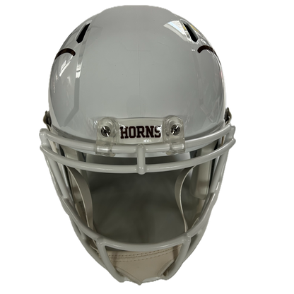 Arch Manning Autographed University of Texas Full-Size White Speed Replica Helmet