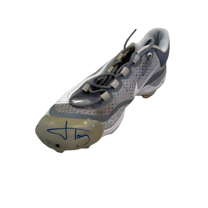 Jonah Tong Autographed Game Used Grey Nike React Cleats (Pair) (Jonah Tong's Personal Collection)