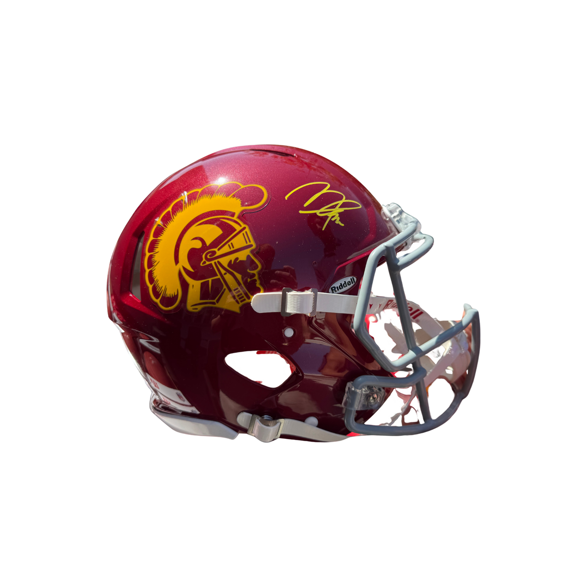 Makai Lemon Autographed Maroon USC Authentic Football Helmet
